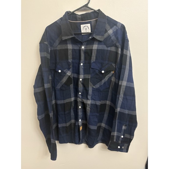 The Unbranded Brand Other - Customized Version Men's 2XL Plaid Long Sleeve Pearl Snap Western Flannel Shirt